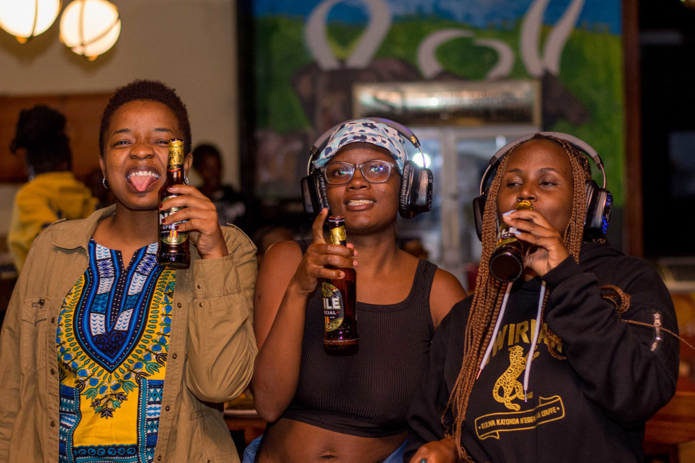 ladies enjoying their trip at night
